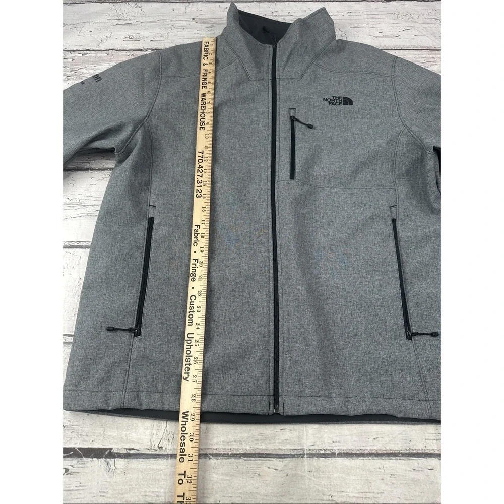 Mens XL The North Face Gray Full Zip Up Jacket Amazon Logo On Arm
